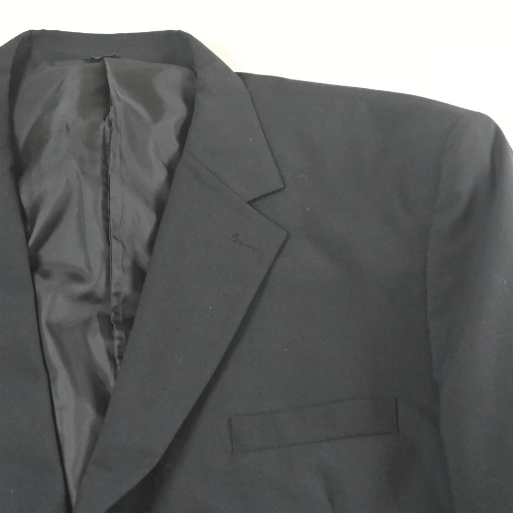 CM Gold Series 60R Solid Black Wool Mens Blazer Suit Jacket‎ Sport Coat